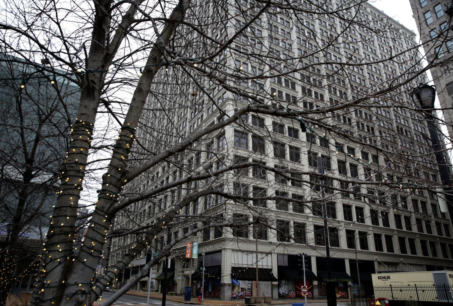The Railway Exchange Building in Dec. 2021